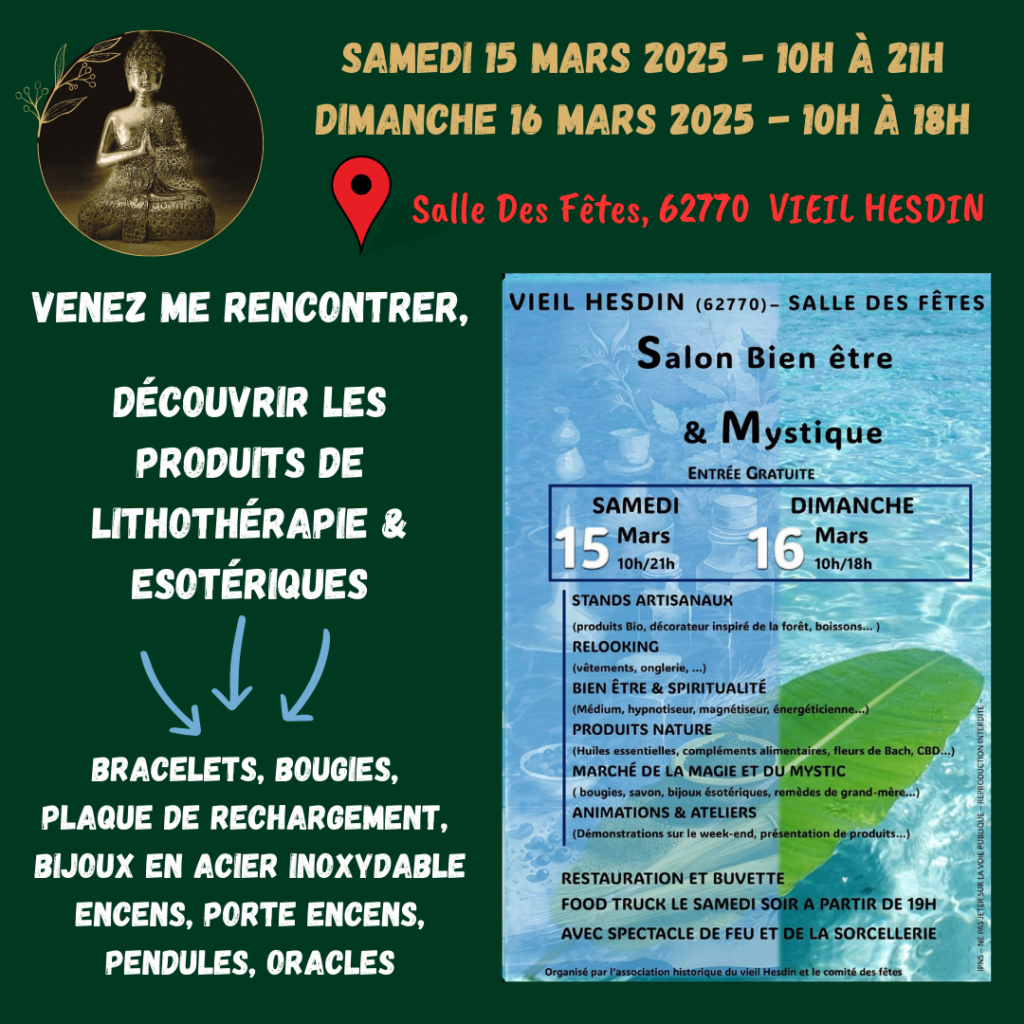 Salon Bien-Être à Vieil Hesdin, les 15 & 16 Mars 2025