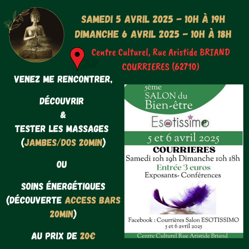 Salon Bien-Être à Courrières, les 5 & 6 Avril 2025