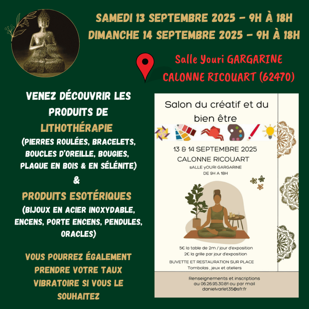 Salon du Créatif & du Bien être, les 13, 14 Septembre 2025